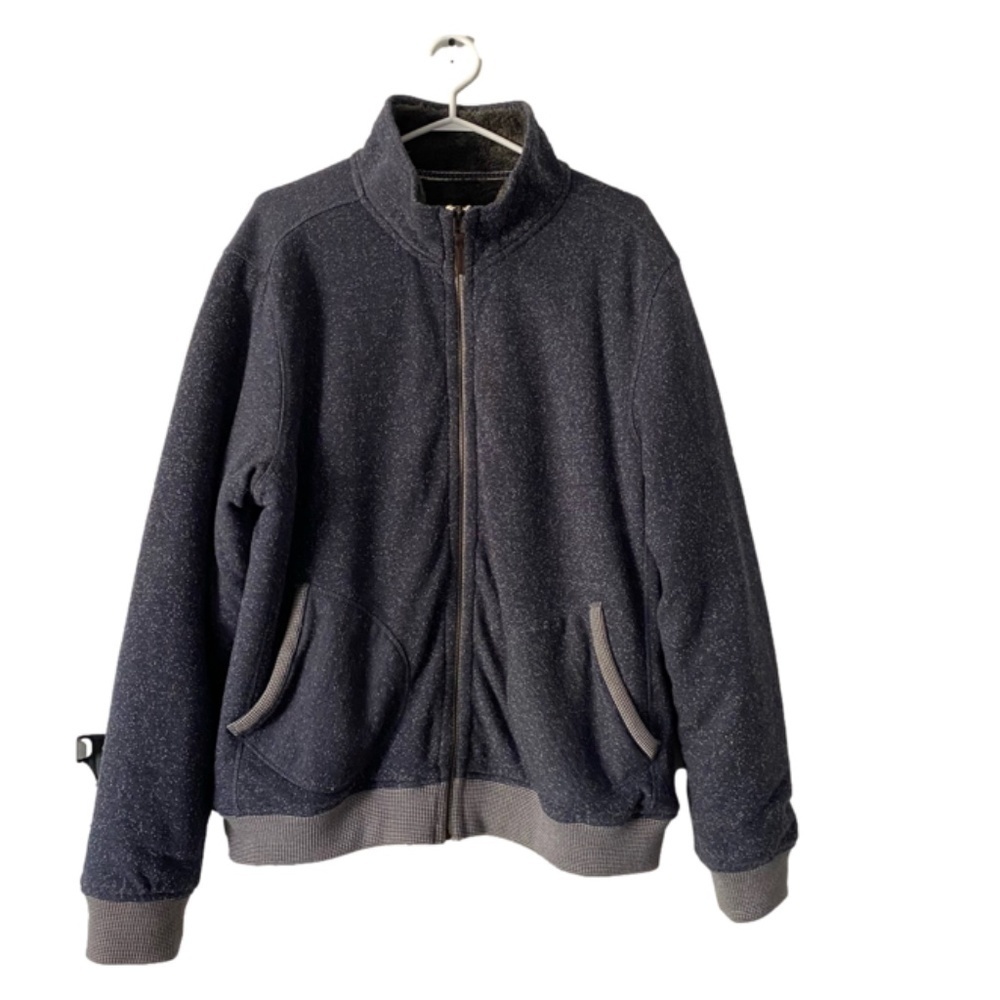 Hydrogen full zip lined jacket blue size medium